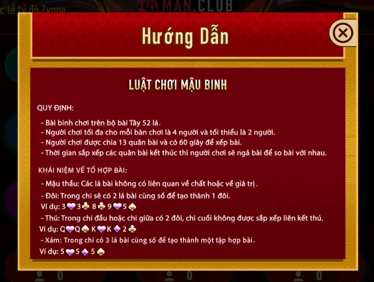 Trải Nghiệm Mậu Binh Tại ManClub Với Tỷ Lệ Thắng Cược Hấp Dẫn Nhất Thị Trường