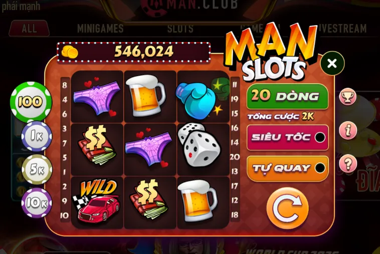 Minigame Man Slot Tại ManClub Với Tốc Độ Ván Chơi Siêu Nhanh Đẳng Cấp