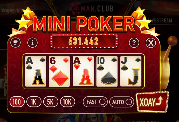 Trải Nghiệm Thế Giới Minigame Mini Poker Tại ManClub Với Đồ Họa Đẳng Cấp Đỉnh Cao