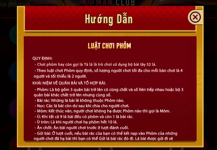 Trải Nghiệm Đỉnh Cao Chơi Phỏm Tại ManClub Với Tỷ Lệ Thắng Cược Cực Khủng