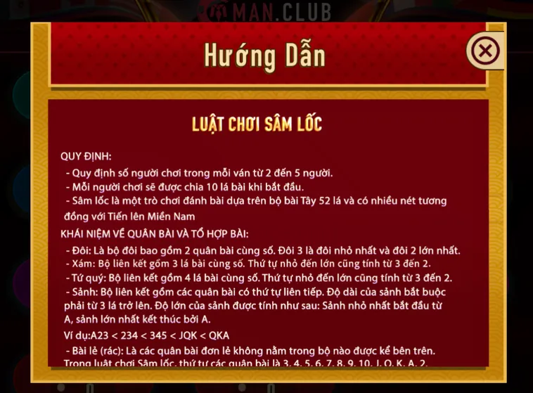 Sâm Lốc Tại ManClub Đỉnh Cao Trí Tuệ Với Tỷ Lệ Trả Thưởng Cực Khủng